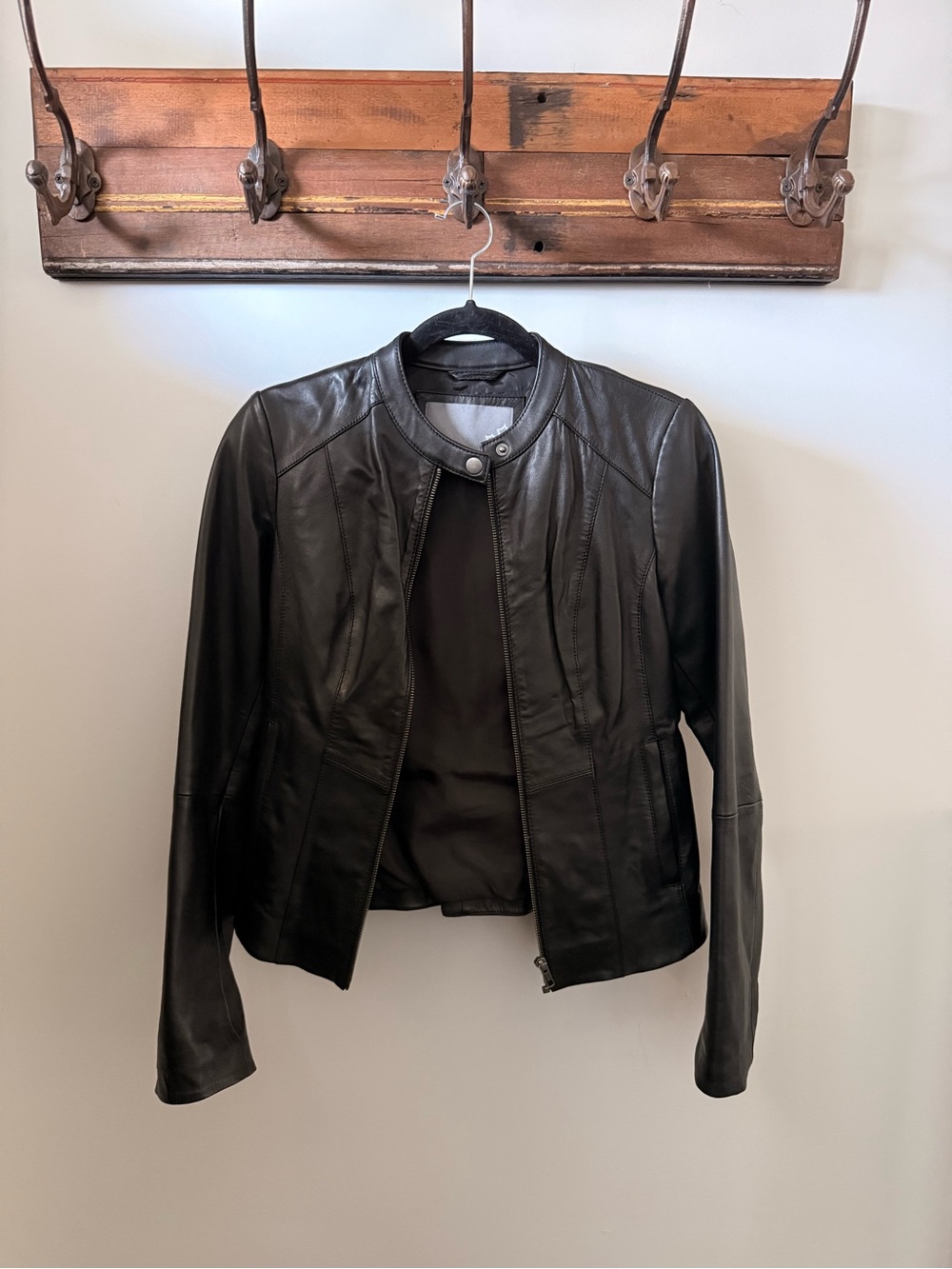 Sears Black Women's Leather Moto Jacket